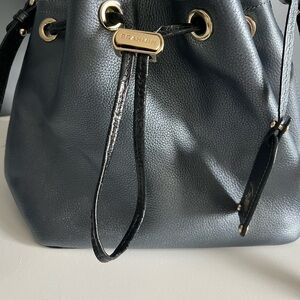 Brahmin Charcoal Leather Shoulder Bag